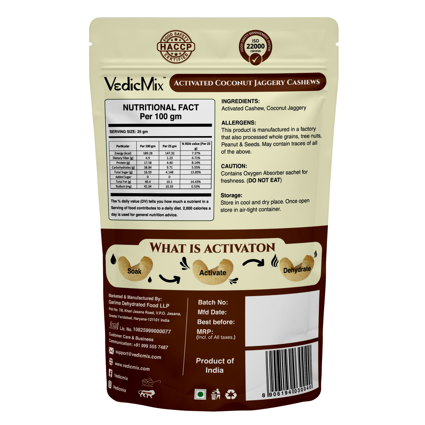 Activated Coconut Jaggery Cashews