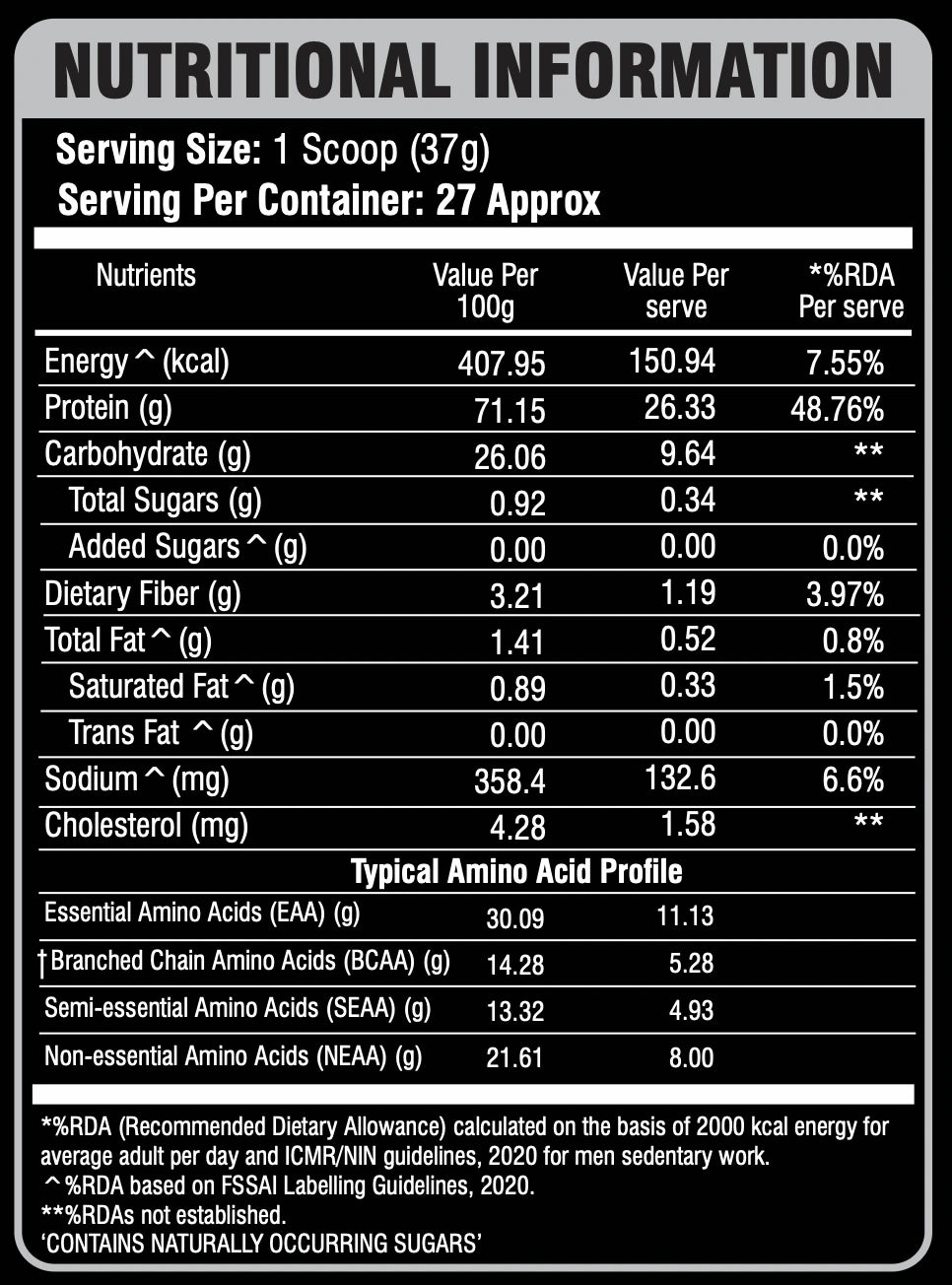 Yeast Protein – Classic Cold Coffee | Natural Coffee Protein Powder, No Added Sugar