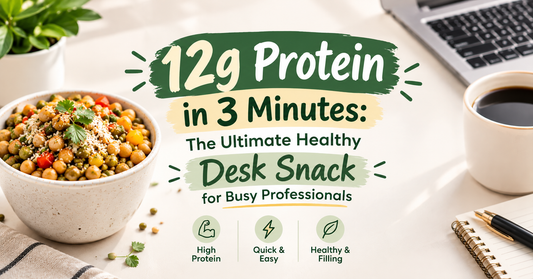 healthy office snacks India, high protein instant snacks, quick healthy breakfast for office, instant cup sprouts, gut friendly desk snacks