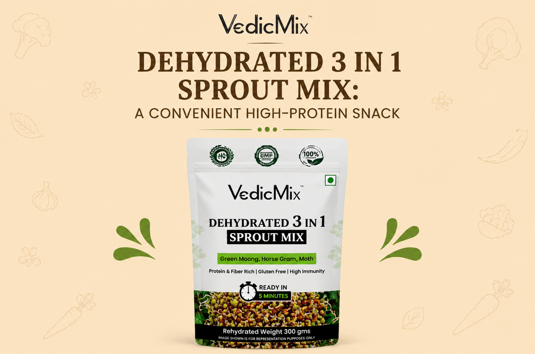 Dehydrated 3 in 1 Sprout Mix: A Convenient High-Protein Snack