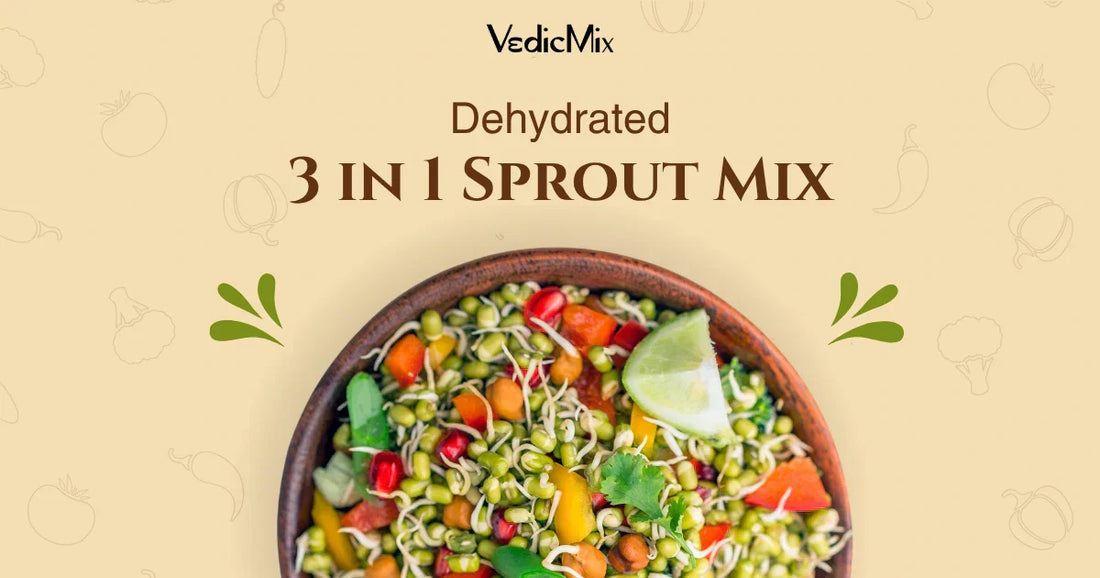 Spruted Mix Buy Dehydrated 3 in 1 Sprout Mix Online – VedicMix India