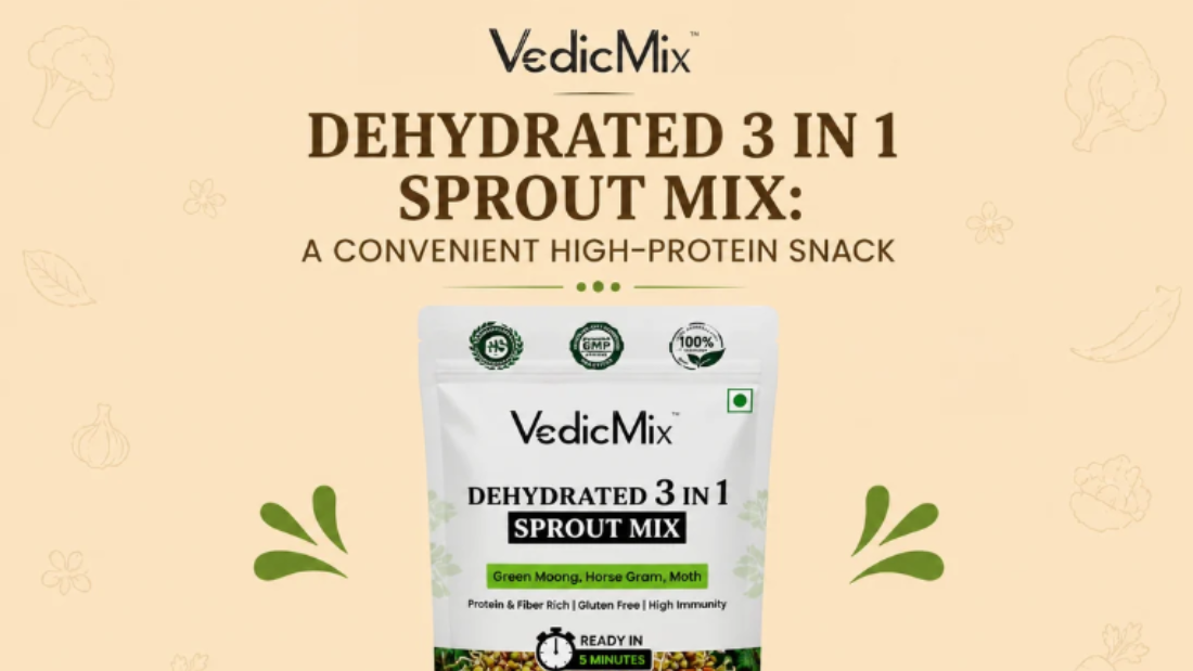 Dehydrated 3 in 1 Sprout Mix: A Convenient High-Protein Snack