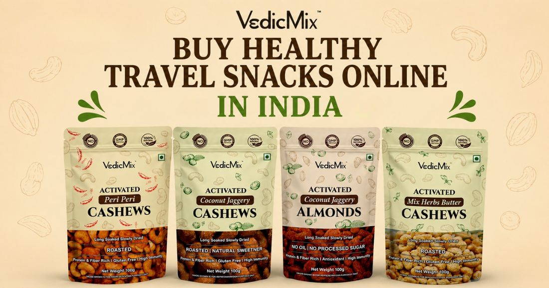 Buy Healthy Travel Snacks Online in India: Why VedicMix Is the Smart Choice for Modern Travelers