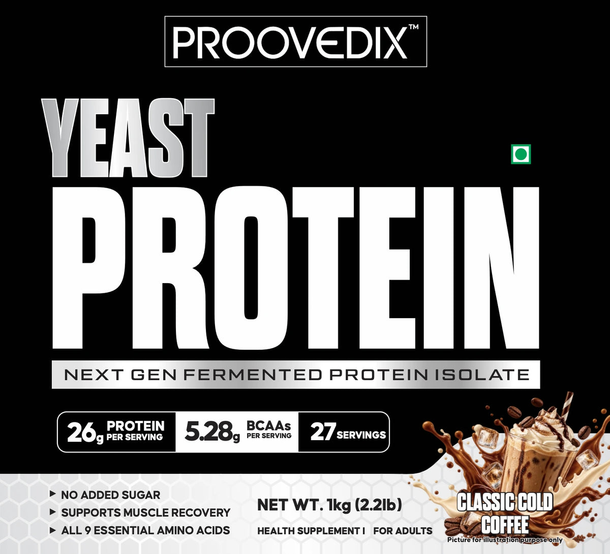 Yeast Protein – Classic Cold Coffee | Natural Coffee Protein Powder, No Added Sugar