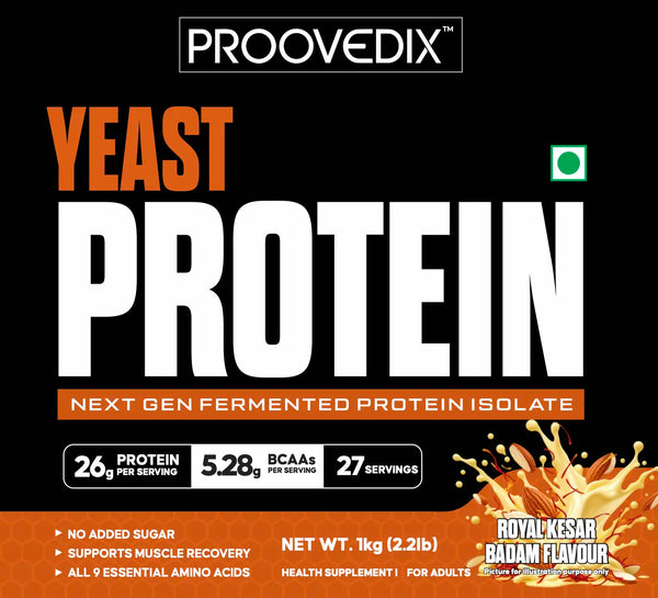 Yeast Protein – Royal Kesar Badam | Natural Saffron Almond Protein Powder