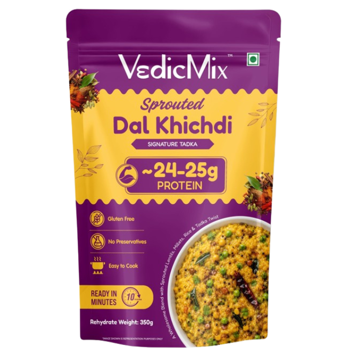 Sprouted Dal Khichdi (Signature Tadka)